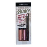 Cumpara ieftin Set creion si fard lichid de pleoape Matte &amp; Metal Magic Studio Roz 60751N1