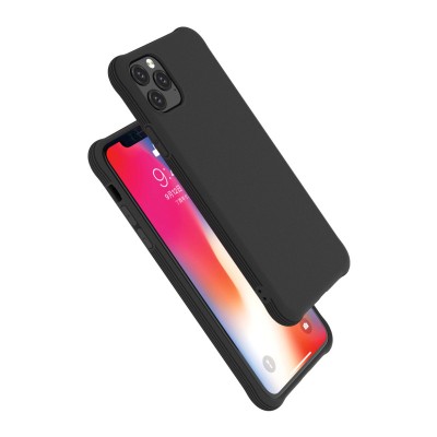 Husa TPU OEM Shockproof Frosted pentru Apple iPhone 11 Pro, Neagra foto