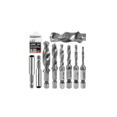 Set burghie pentru filetare, M3-M10, 6 piese, Verke foto