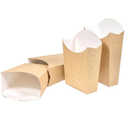 Cutii din carton kraft pentru Cartofi Prajiti, Set 100 bucati foto