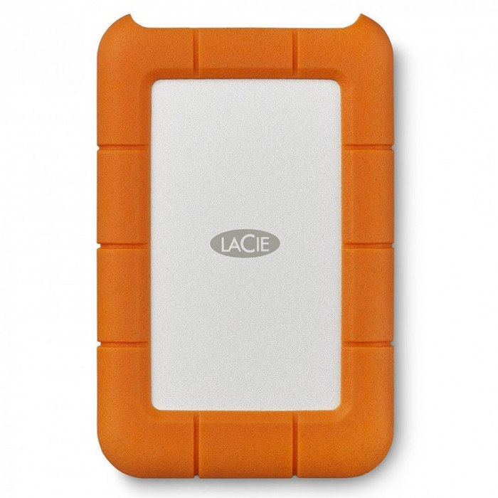 Hdd extern lacie 2tb rugged 2.5 usb3.0 argintiu si portocaliu