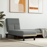 vidaXL Șezlong, gri &icirc;nchis, material textil
