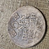 1/6 taler 1773 E , argint , Statele Germane