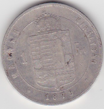 UNGARIA 1 Forint 1879 foto