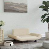 VidaXL Pat de c&acirc;ini, crem, 70x45x28 cm, material textil