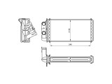 Radiator Incalzire Fiat Palio (178), 03.2003-2012, motor 1.2; 1.6, benzina, 1.9 TD, diesel, aluminiu mecanic/plastic, 250x140x42 mm,