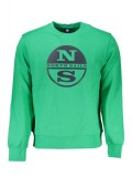 Cumpara ieftin Bluza barbati, cu imprimeu cu logo, Regular fit, verde, S