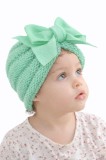Caciulita vernil crosetata tip turban cu fundita aplicata in fata (Marime