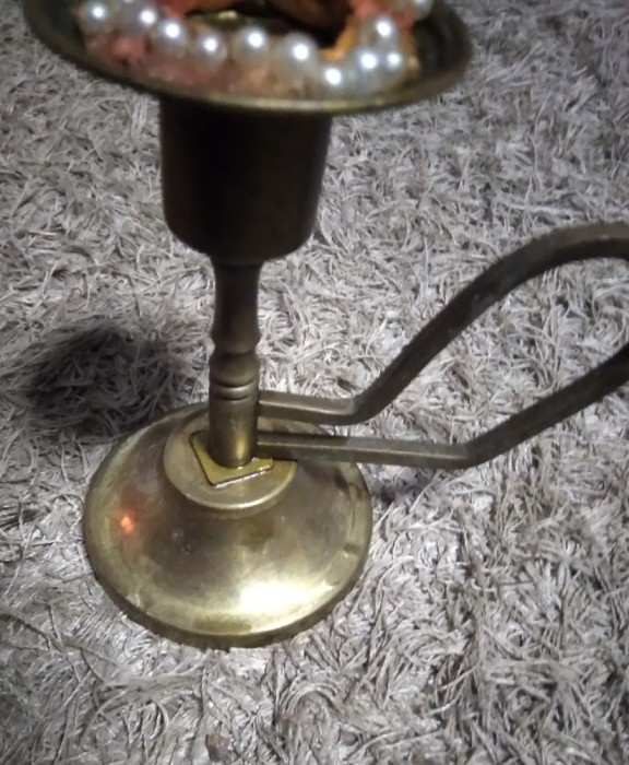 sfesnic masiv Bronz cu degetar 6cm h