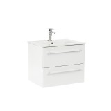 Dulap baie inferior Vario Clam 60, lavoar ceramic alb, 60x52x46cm, PAL, alb