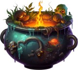 Cumpara ieftin Sticker decorativ, Halloween, Portocaliu, 67 cm, 1308STK-12