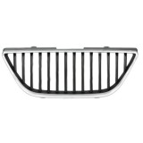Grila radiator Seat Ibiza (6J), 04.2008-04.2012, negru, cu rama cromata, 6J08536519B9, 673205-J