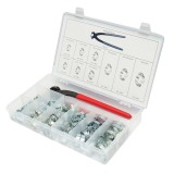 Trusa 124 coliere pentru furtun si cleste inclus Breckner Germany