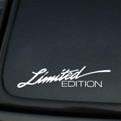 Sticker auto Limited Edition alb 16cm x 3.8cm foto