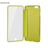 Husa Flip Mega View Apple iPhone 5 / 5S Verde, Cu clapeta, Piele Ecologica