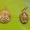 D128- 2 Medalioane IISUS HRISTOS-SF. FECIOARA MARIA pe tron Ave Maria.