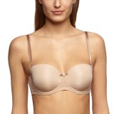 TPH598-155 Sutien balconette elegant, accesorizat cu dantela Beauty - Full Basics WDP, Detasabil, bej nude, 70, Triumph