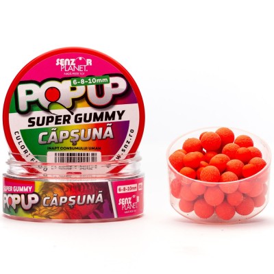 Pop Up Senzor Planet, Capsuna, 6-8-10mm, 30g foto