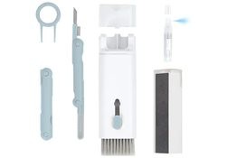 Kit curățare tastatură, 7 elemente, plastic/silicon, alb