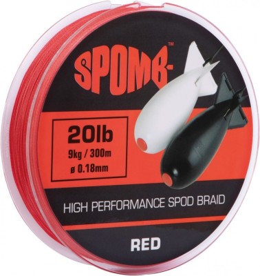 Spomb Braid 300m 9kg 20lb RED 0.18mm foto