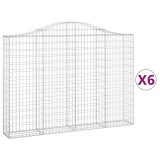 Cumpara ieftin Cosuri gabion arcuite 6 buc, 200x30x140/160cm, fier galvanizat