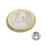 Magnet neodim disc cu gaura ingropata, &Oslash;8&amp;#215;3 mm, N35