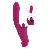 Vibrator punct G si clitoris Javida Licking and Thrusting 21,5 cm