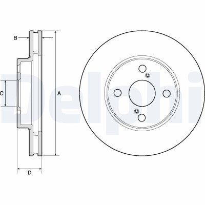DELPHI BG3734 Disc frana foto