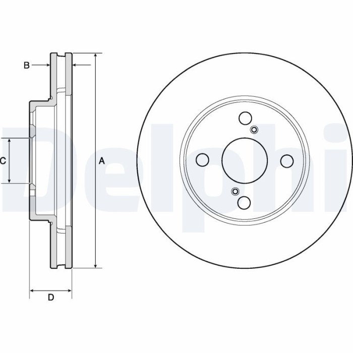 DELPHI BG3734 Disc frana