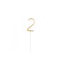 Lumanare Scanteietoare, auriu, 17 cm-Tip Cifra 2, Godan