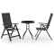 vidaXL Set mobilier bistro, 3 piese, negru și antracit 3070654