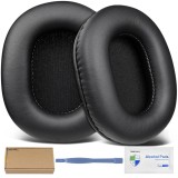 Set 2 bureti pentru casti Audio-Technica ATH-SR30BT, Over-Ear - Negru - Spuma cu memorie - Piele ecologica
