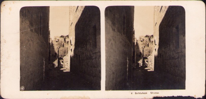 ST50N Bethlehem, Strasse, stereoscopic photo