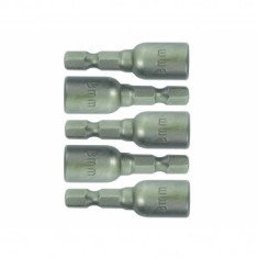 Set 5 biti tubulara cu cap magnetic Gadget 330587, 10x42mm, prindere 1/4, Cr-V