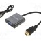 Adaptor HDMI 1.4 cu Jack 3,5mm și VGA 0,2m LANBERG