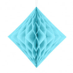 Decoratiune Fagure, Albastru deschis, 30 cm