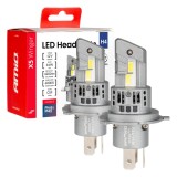 Becuri auto LED AMiO X5 Winger H4 6000K Xenon White Canbus, 44W set, 4200LM, 11-18V, LED 3570 CSP, dimensiune 1:1 cu becul standard