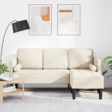 vidaXL Canapea formă L, 3 locuri, 160 cm, p&acirc;nză