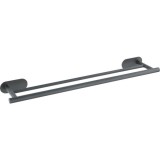 Suport prosop Wenko Orea negru mat, 2 brațe, 59.5 cm