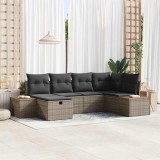 VidaXL Set de canapele pentru grădină 6 pcs Gri 55 x 62 x 69 cm