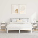 vidaXL Noptieră cu sertar 2 pcs Alb 41 x 40 x 45 cm Lemn compozit 8000421