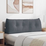 vidaXL Perna pentru spate Gri &icirc;nchis 140 x 24 x 50 cm Catifea 42014517