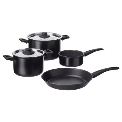 Set oale si tigaie 6 piese, strat teflon select, Negru foto