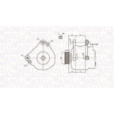 Alternator Vw Lt 28-35 2 Autobus (2db, Lt 28-46 2 Platform / Chassis (2dc, Lt 28-46 2 Van (2da, Transporter T4 Box (70a, Transporter T4 Bus (70b, Tra foto