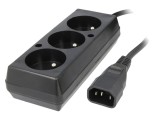 Cablu 3x1mm2 CEE 7/5 (E) priză IEC C14 tată 0,3m pentru UPS