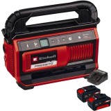 Einhell PRESSITO 18/25 PXC + Twinpack + 4514095 - Compresor 25 l/min 11 bar + Set 2 acumulatori si incarcator Li-Ion 18 V 4 Ah