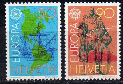 ELVETIA 1992, EUROPA CEPT, serie neuzata, MNH foto