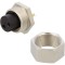 Conector M9 mamă aurit, 2 pini