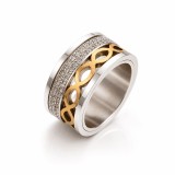 Inel Lat Luxury Placat cu Aur pentru Femei Cod IF638A (MARIME: 6 Diametru