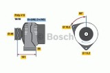 Generator / Alternator MERCEDES CLK Cabriolet (A208) (1998 - 2002) BOSCH 0 986 039 740
